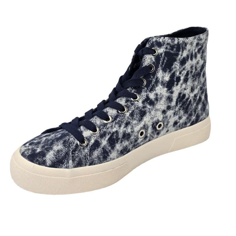 Sun + Stone Blue Tie Dye High Top Printed Canvas Cushioned Sneakers Men's 7M